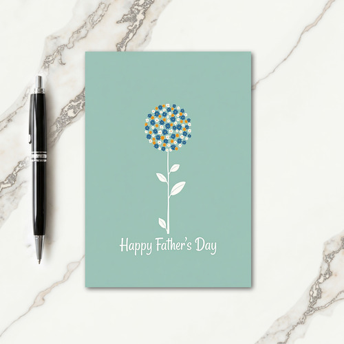 Fathers Day Flower Art Card