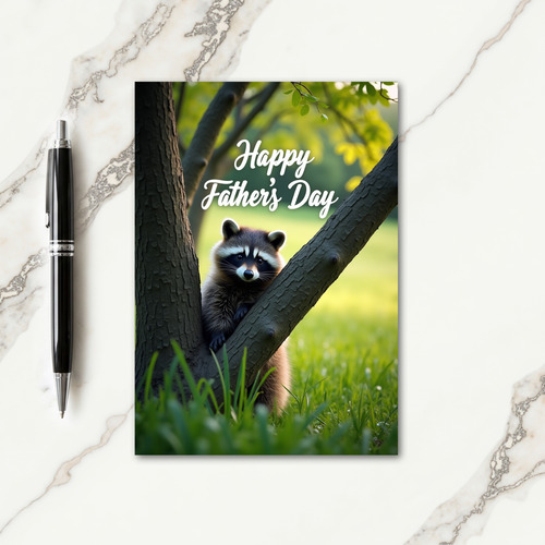 Fathers Day Furry Creature Scene Card