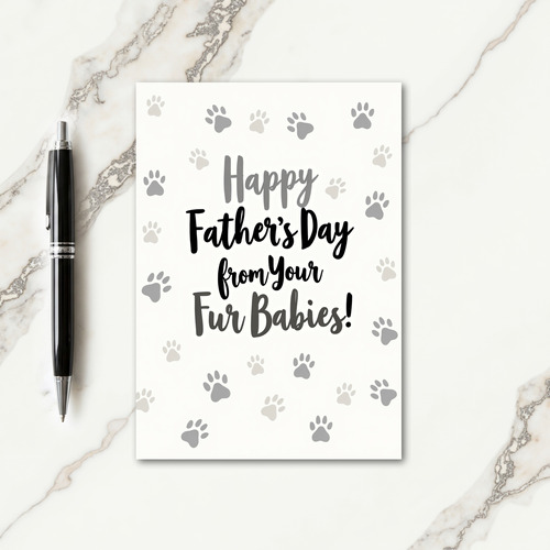 Fathers Day Furry Friends Script Card
