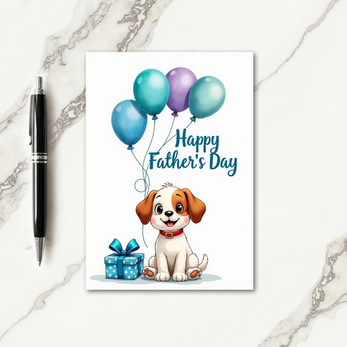 Fathers Day Gift Balloon Card