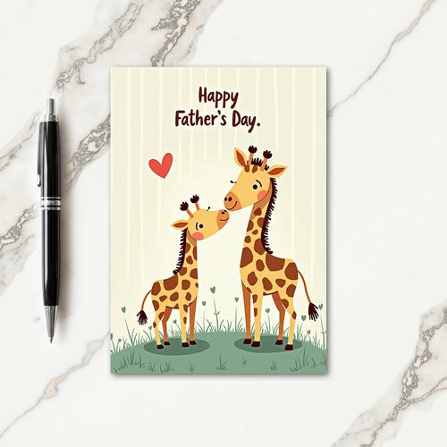 Fathers Day Giraffe Love Card