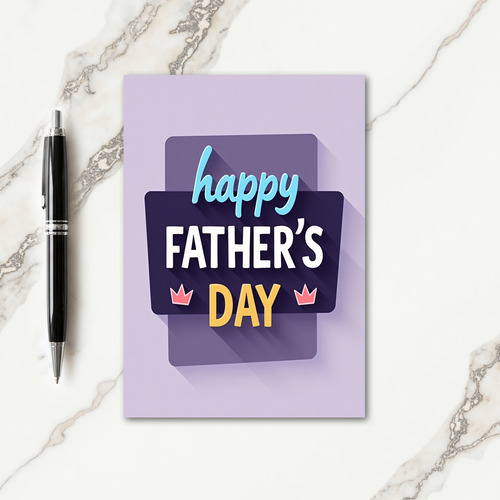 Fathers Day Graphic Design Card