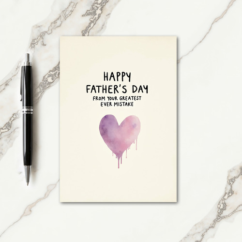 Fathers Day Heart Art Drip Card