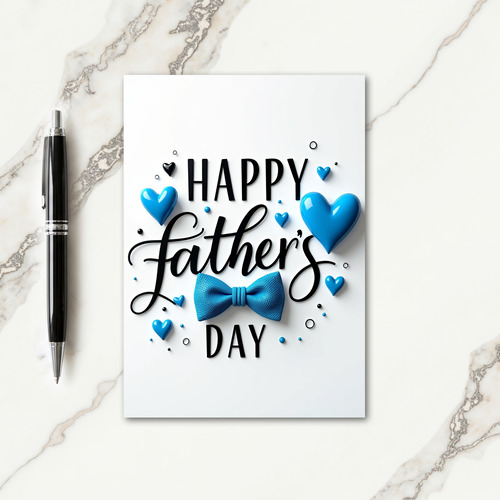 Fathers Day Hearts Graphic Card