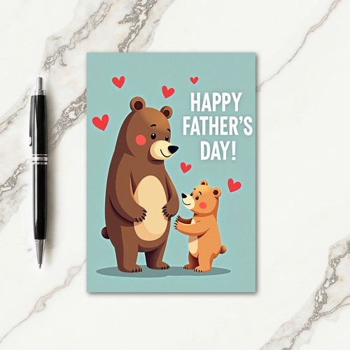 Fathers Day Hugs Graphic Card