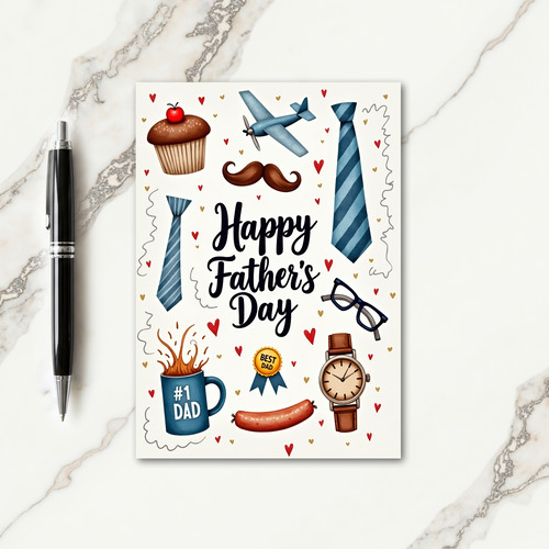 Fathers Day Icon Tribute Card