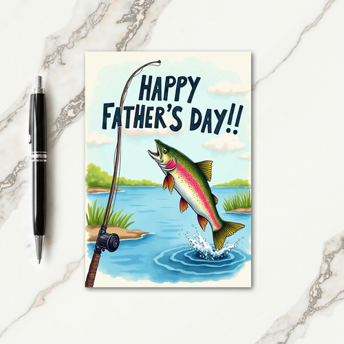 Fathers Day Illustration Card
