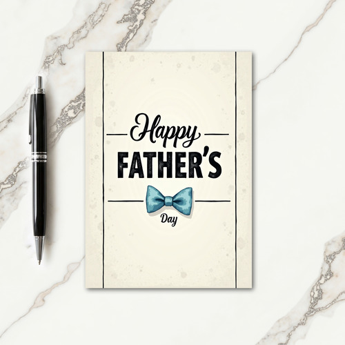 Fathers Day Illustration Necktie Card