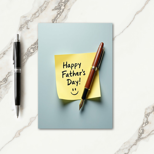 Fathers Day Illustration Note Card