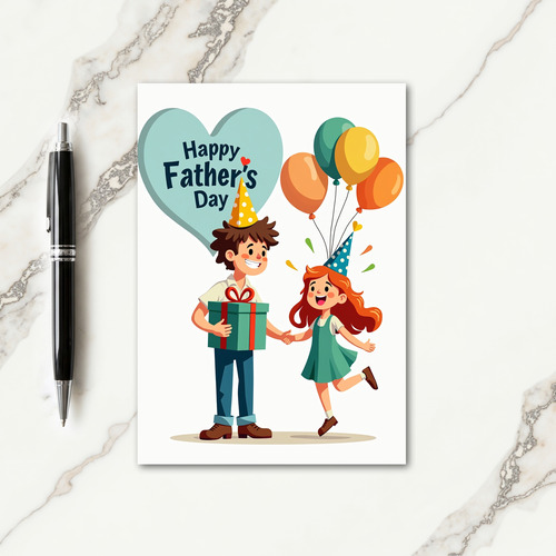 Fathers Day Joy Art Card