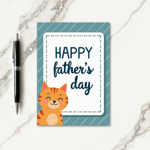 Fathers Day Kitty Graphic Card
