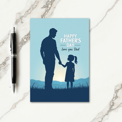 Fathers Day Landscape Glow Card