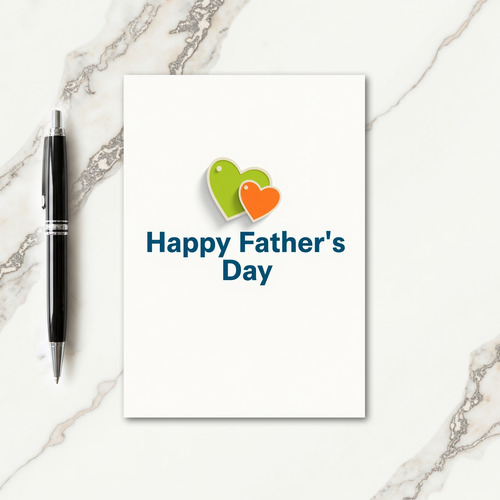 Fathers Day Love Shape Art Card