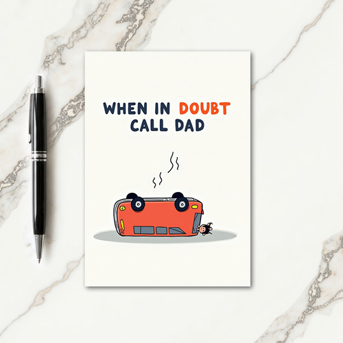 Fathers Day Mishap Scene Card