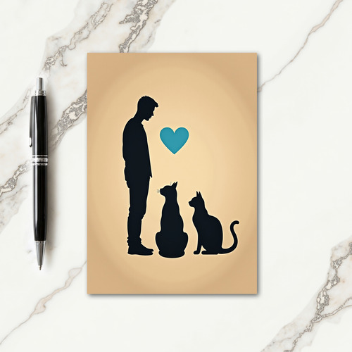 Fathers Day Pet Love Art Card