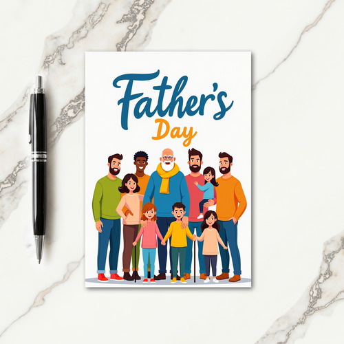 Fathers Day Portrait Art Card
