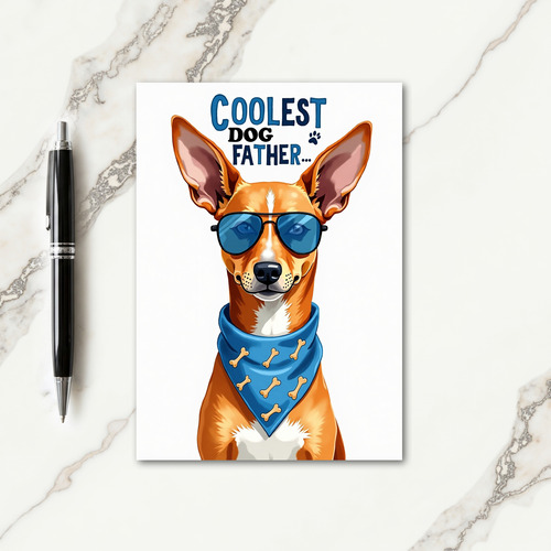 Fathers Day Pup Bandana Card