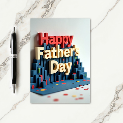 Fathers Day Relief Letter Art Card