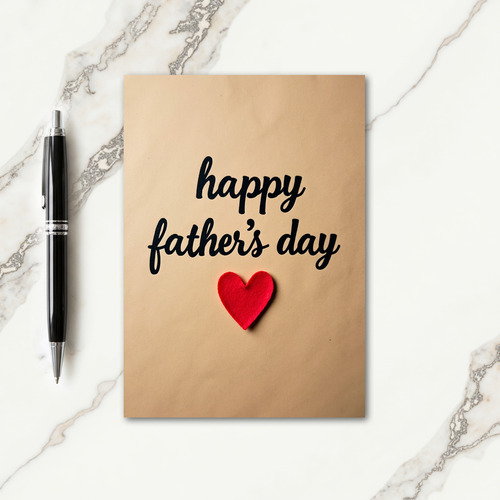 Fathers Day Script Letter Card