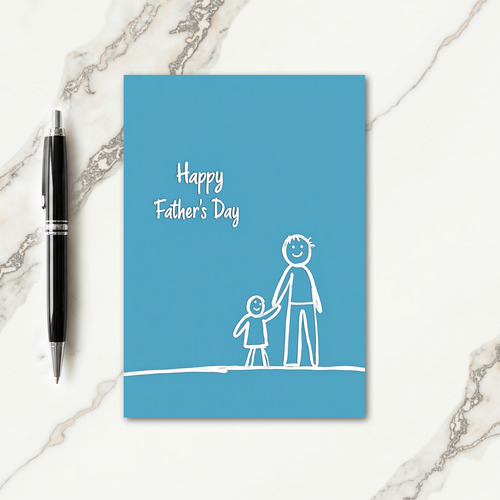 Fathers Day Simple Figures Card