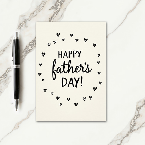 Fathers Day Sketchy Heart Card