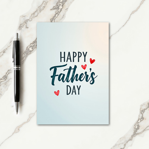 Fathers Day Teal Script Card