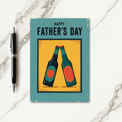 Fathers Day Toast Retro Card