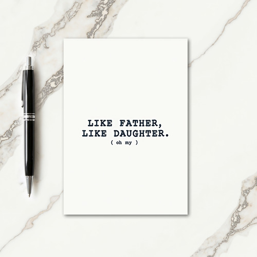 Fathers Day Typewriter Text Card