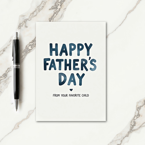Fathers Day Watercolor Card