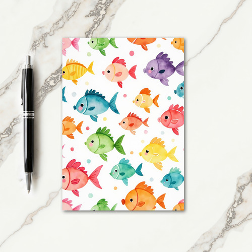 Fathers Day Watercolor Fish Card