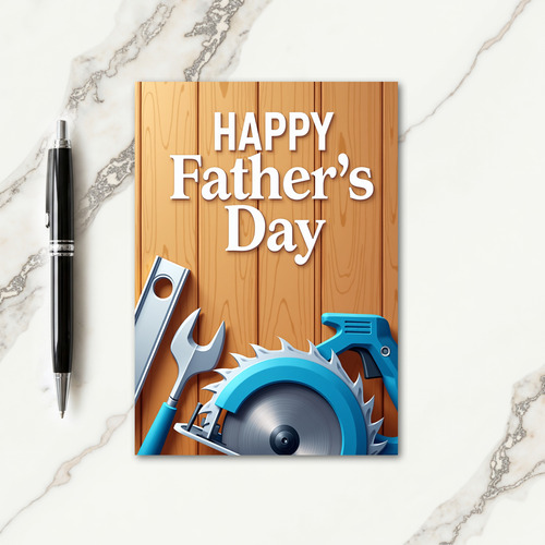 Fathers Day Woodwork Card