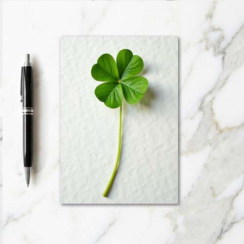 Faux Art Four Leaf Clover Card