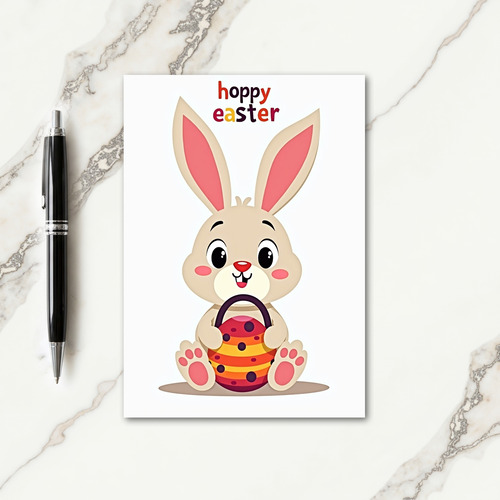 Faux Easter Rabbit Joy Card