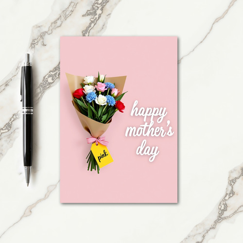 Faux Floral Bouquet Art Card