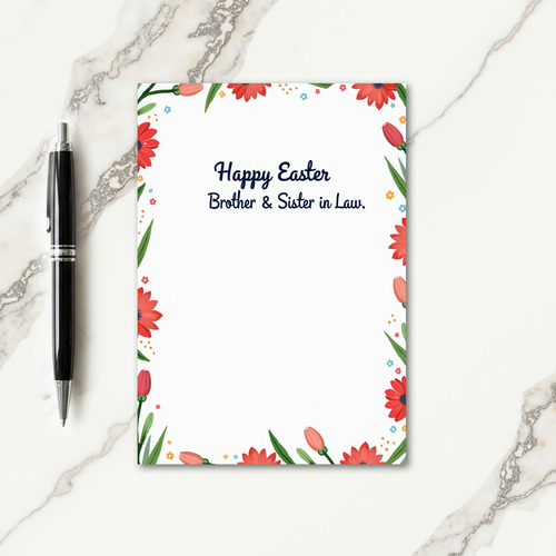 Faux Floral Easter Wishes Card