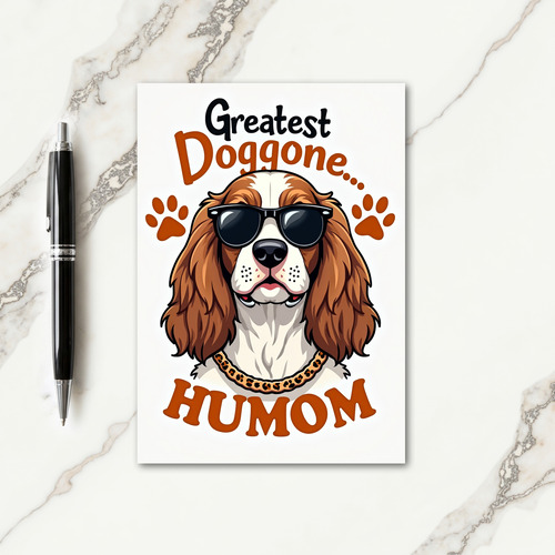 Faux Foil Best Humom Dog Card