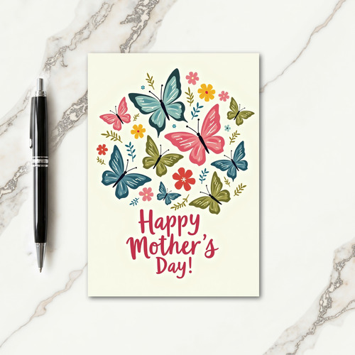 Faux Foil Butterfly Card