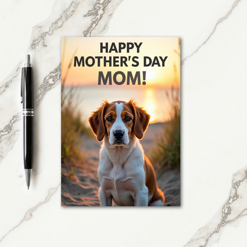 Faux Foil Canine Moms Day Card