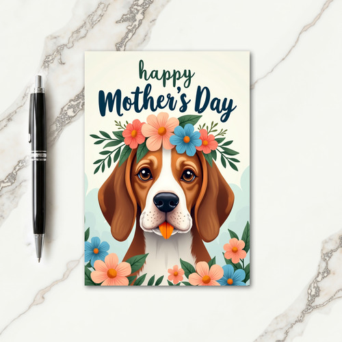 Faux Foil Dog Portrait Card