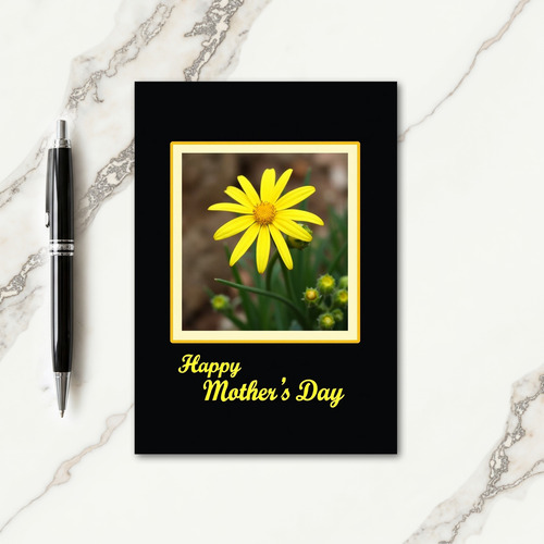 Faux Foil Floral Happy Day Card