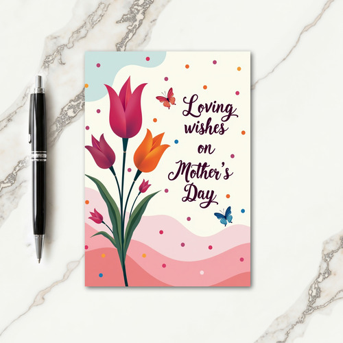 Faux Foil Floral Love Card