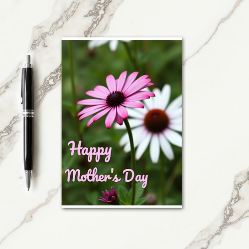 Faux Foil Floral Mom Day Card