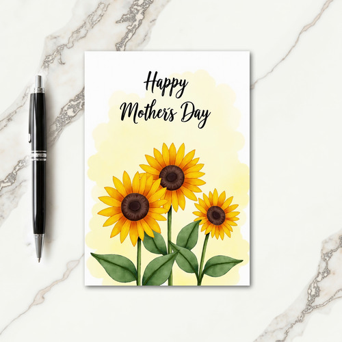 Faux Foil Golden Floral Card