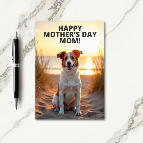 Faux Foil Happy Dog Card