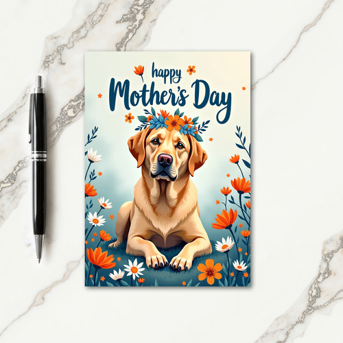 Faux Foil Happy Pup Card