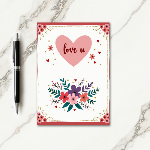 Faux Foil Love U Card