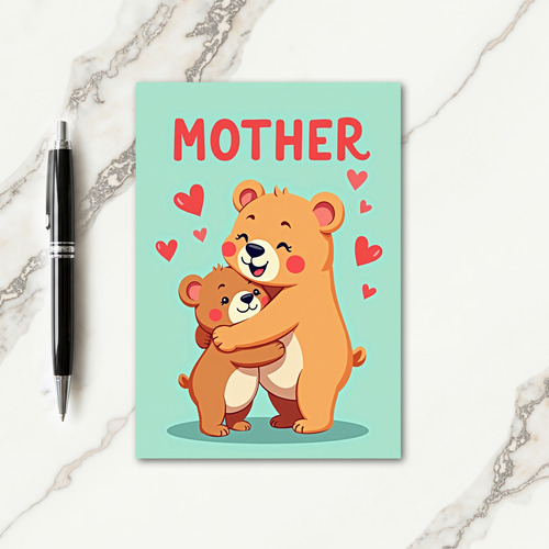 Faux Foil Mother Embrace Card
