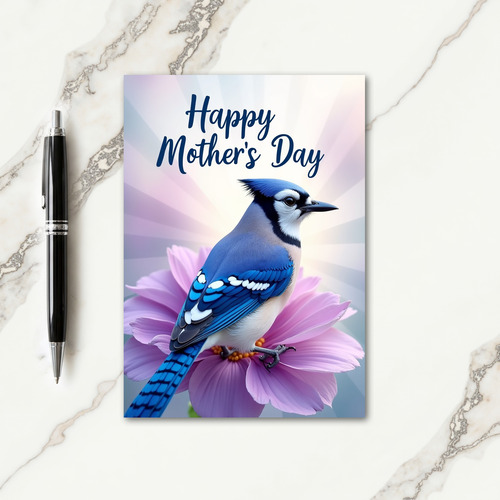 Faux Foil Mothers Day Bird Card