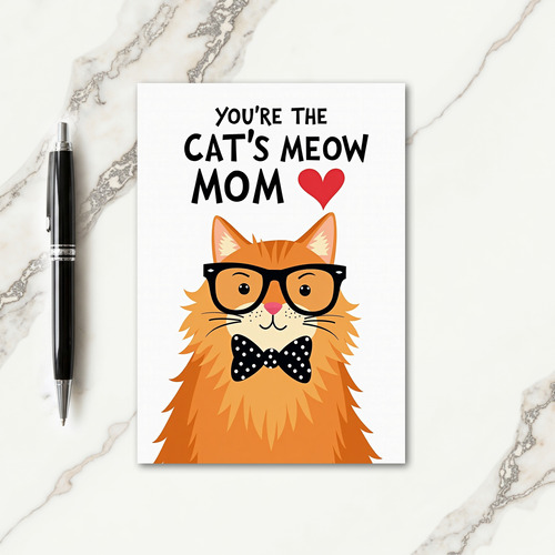Faux Fur Cats Meow Mom Card