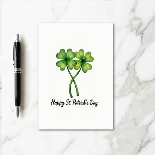 Faux Gold Clover Happy Day Card
